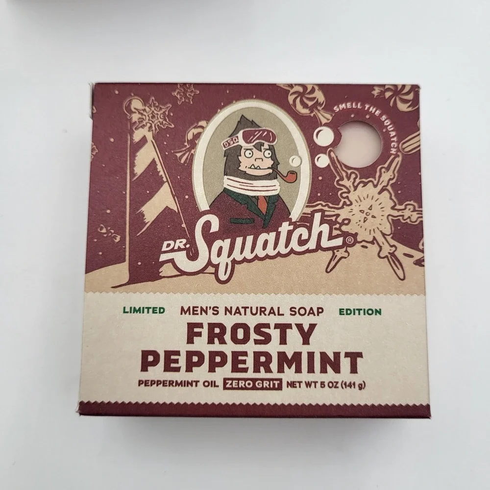Lot of 4 Dr.‎ Squatch Frosty Peppermint Men's Natural Soap Zero Grit 5oz